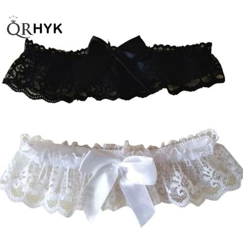 Women Girls Lace Floral Bridal Lingerie Bowknot Wedding Party Cosplay Leg Garter Belt Suspender 1pcs
