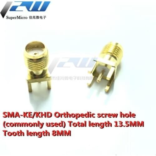 2/5/10Pcs SMA Female Male Jack Solder Nut Edge PCB Clip Straight Mount Gold Plated RF Connector Receptacle Solder