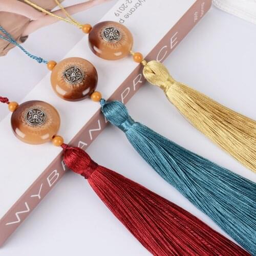 2Pcs/Pair Jade Decor Cord Tassel Fringe Curtain Accessories DIY Sewing Cushion Valance Tablecloth Flag Decor Key Tassels