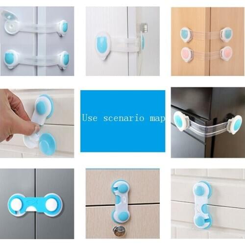 5pcs Child Safety Cabinet Lock Baby Security Protectoion Drawer Door Cabinet Lock Plastic Protection Kids Safety Door Lock