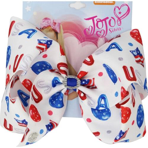 Flag Bowknot Independence Day Hair Bow Hair Clip with clip Barrettes Hairgrips Hair Accessories for Girls 12pcs