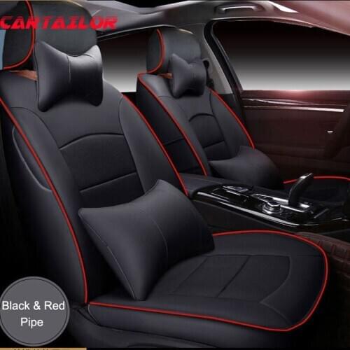 CARTAILOR Real Leather Car Seat Covers Set for Volvo S60 Seat Cover Accessories for Cars Seat Protector Automobiles Cover Seats