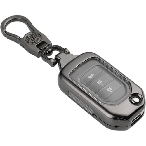 Zinc Alloy Car Remote Key Case Cover For Honda CivIc HRV CRV XRV Crider Odyssey 2015-2018 Remote Key Protection Fit Freed Carbon