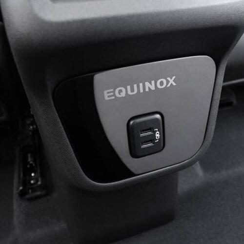 Car rear usb decorative sequin frame for Chevrolet Equinox 2017 2018 2019 Car Accessories