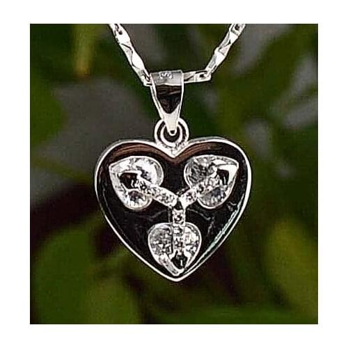 Guarantee Plain 925 Sterling Silver, CZ, Cubic pendant, 21mm, 2.6 g, PE36375