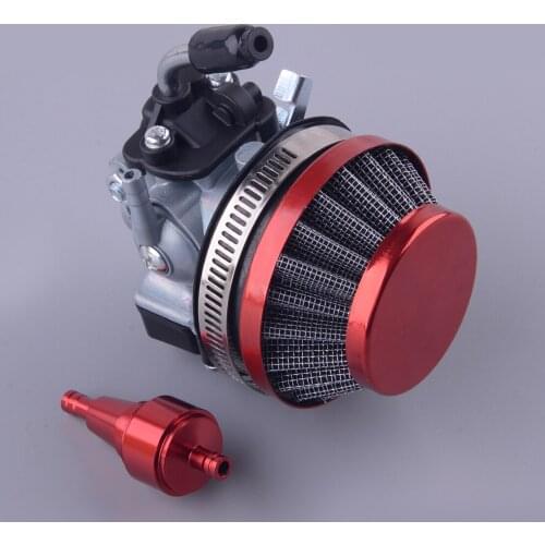 2 Stroke Racing Carb Carburetor with Air Fuel Filter for 49cc 50cc 60cc 66cc 80cc Motorized Bicycle Push Bike