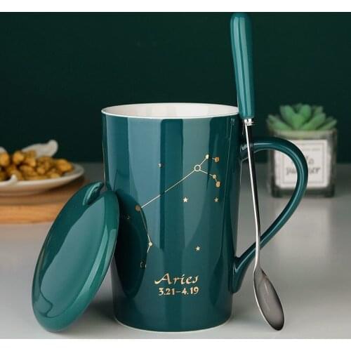 Nordic Creative French 12 Constellation Cup New Bone China Coffee Cup 400ml Cups And Mugs For Friends Fine Gifts Ceramic Tea Mug