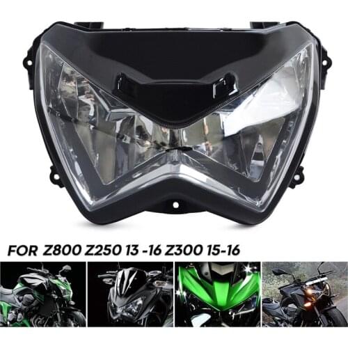 Motorcycle Headlight Lamp Assembly for Kawasaki Z250 Z800 2013 2014 2015 2016 Z300 2015 2016