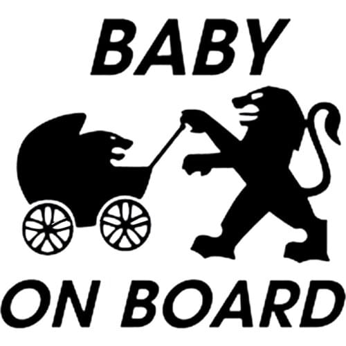 Cartoon Baby on Board Vinyl Waterproof Car-Stickers Cover Scratches for Bumper Bodywork Windshield Suv Decoration KK15*14cm