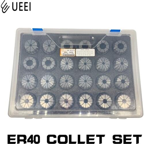 24PCS ER40 Spring Collet Chuck Set 3-16MM Engraving Machine Spindle 0.015/0.008MM ER Collet Set CNC machining center