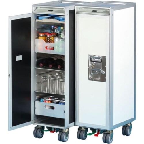 Fancy aluminum beverage meal kitchen bar cart