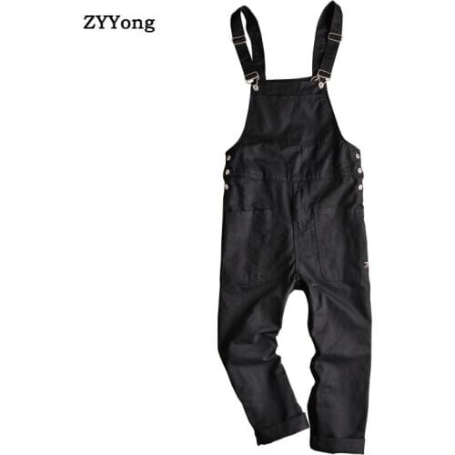 2020 New Men Overalls Full Length Casual Pants Loose Bib Pants Mens Fashion Hip Hop Jumpsuit Bib Pants Male