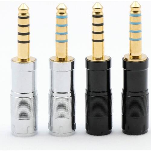 DIY New copper 4.4mm balanced plug 4.4 five-pole balanced plug hifi headset upgrade line welding head