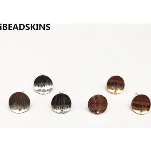 New arrival! 14mm 100pcs copper round shape Stud earring for earrings accessories,Earring parts,hand Made Jewelry Earring DIY