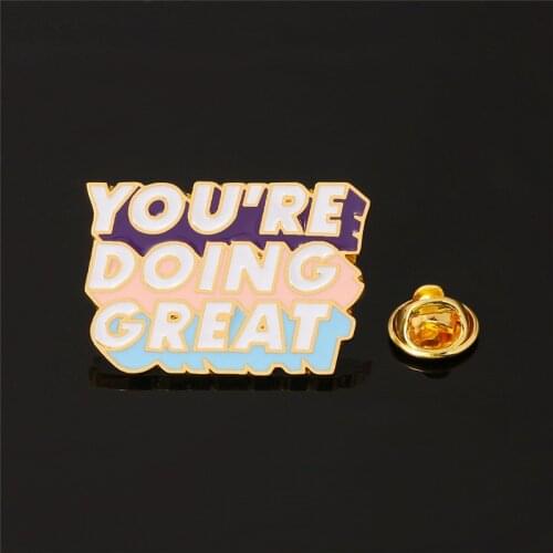 You're Doing Great Pin Novelty BLACK LIVES MATTER Enamel Pins Lapel Pin Badge Brooch