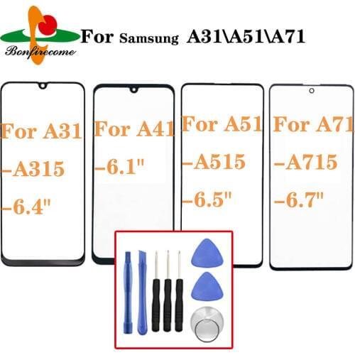 For Samsung Galaxy A31 A41 A51 A71 A415 A315 A515 A715 Front Touch screen Panel LCD Out Glass Cover Lens Replacement