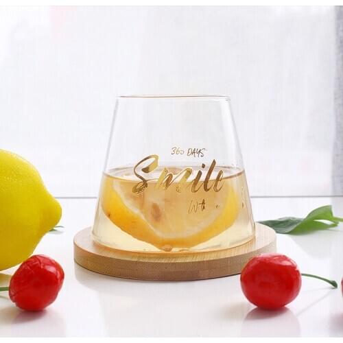 Wholesale beer glass resistant high temperature cold drink glass with handle letter office water glass