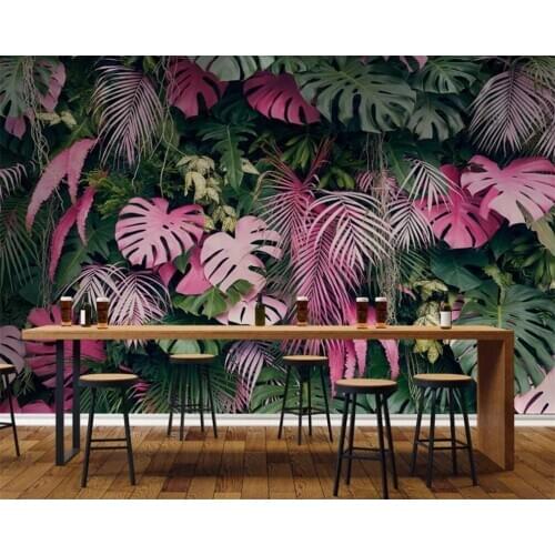Custom Mural wallpaper Green Leaf Mural Wallpaper HD Living Room Bedroom Hotel Background Wall Decoration Painting 3d wallpaper