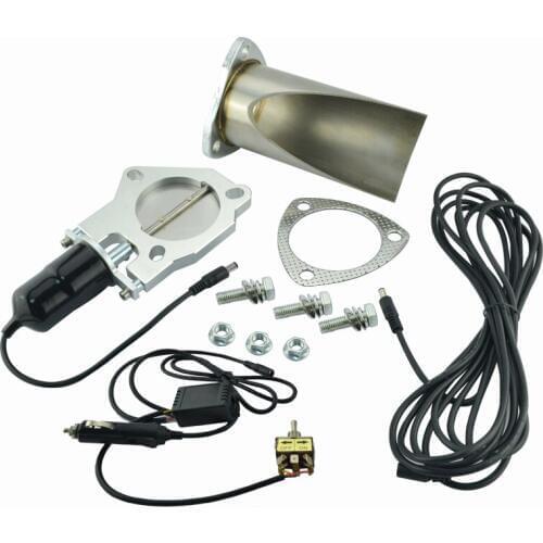 ESPEEDER 2.5 Inch Electric Stainless Exhaust Cutout With Manually Control With Be Cut Pipe Exhaust Cut Out Kit