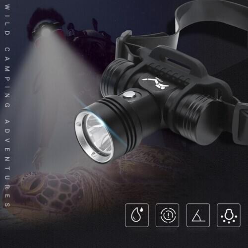 LED Headlamp 1000lm Camping Head lamp Fishing headlight Waterproof Super bright flashlight headlamp torch by 1x18650 batteries