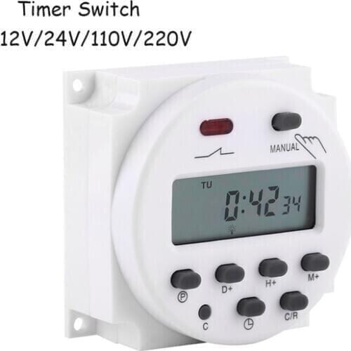 50Pcs/Lot CN101A LCD Time Switch 12V 24V 110V 220V Time Relay Street Lamp Power Supply Timer Without Waterproof Box