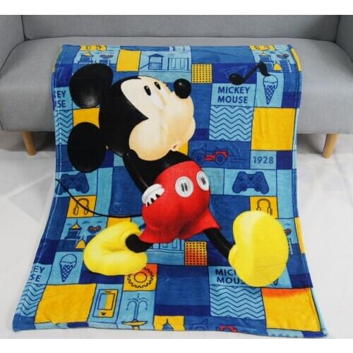Cartoon Disney Mickey Warm Blanket Fur Decoration Bed And Household Throwing Sofa Blanket Unisex Children Boy Gift