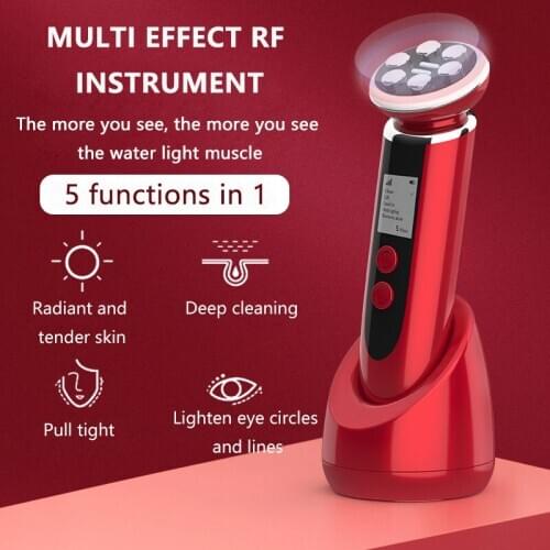 Face Skin EMS Mesotherapy Electroporation RF Radio Frequency Facial LED Photon Skin Care Device Face Lift Tighten Beauty Machine