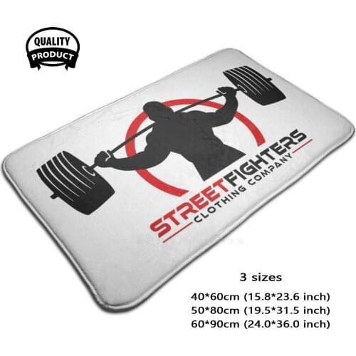 Streetfighters White Company Logo Comfortable Door Mat Rug Carpet Foot Pad Streetfighters Gym Bodybuilding Bodybuilders