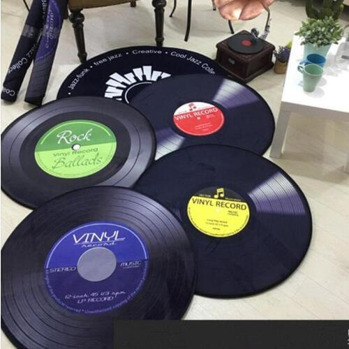 Vintage 3D record round carpet floor rug livingroom bedroom soft sofa tapete kids room kitchen bed carpet circle rug