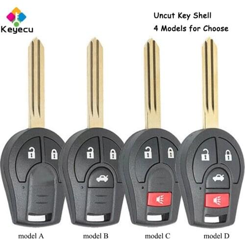 KEYECU Replacement Remote Control Car Key Shell Case With 2 3 4 Button - FOB for NISSAN Maxima Altima Sentra Versa Armada Cube