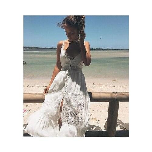 Women Boho Floral Long Dress Evening Party Beach Dresses Summer Sundress