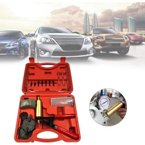 2 in 1 Auto Car Brake Fluid Bleeder Adapter Oil Change Hand Held Vacuum Pistol Pump Tester Kit DIY for All Vehicles