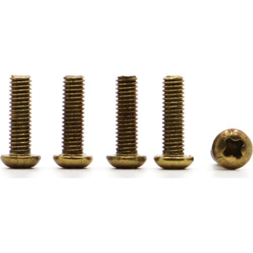5/10/20/50pcs M2 M2.5 M3 M4 M5 M6 GB818 Copper Brass Cross Round Phillips Pan Head Machine Screw Bolt Length 4-50mm