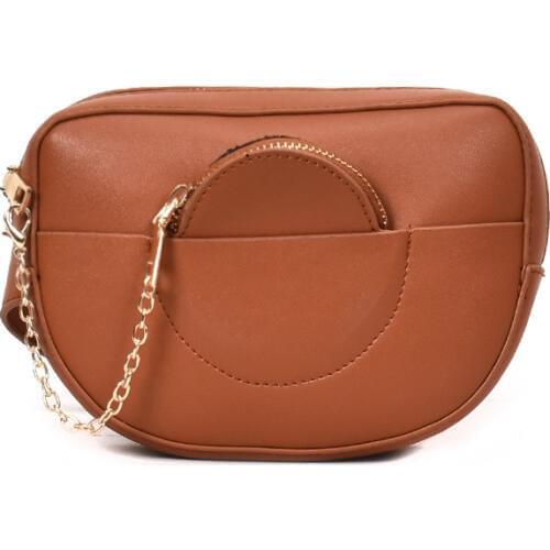 5PCS / LOT Women Waist Bag New Vintage Chain Decorate Funny Bags Simple Fashion Crossbody Chest Shoulder Bags for Female Girls