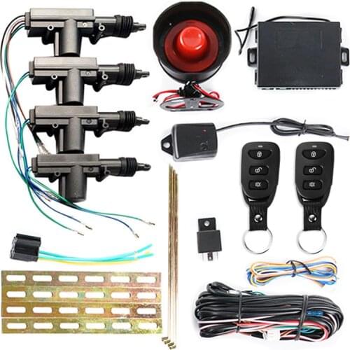 Automation Central Locking With Car Alarm Remote Control Unit Electric Motor Door Lock Automatic Siren Burglar Alarm System
