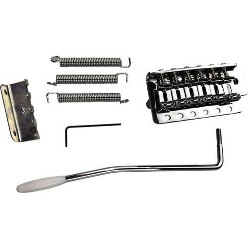 Free shipping left handed a set 6 Strings Guitar Bridge Saddle Chrome for Strat ST Electric Guitar Bridge Standard guitar parts