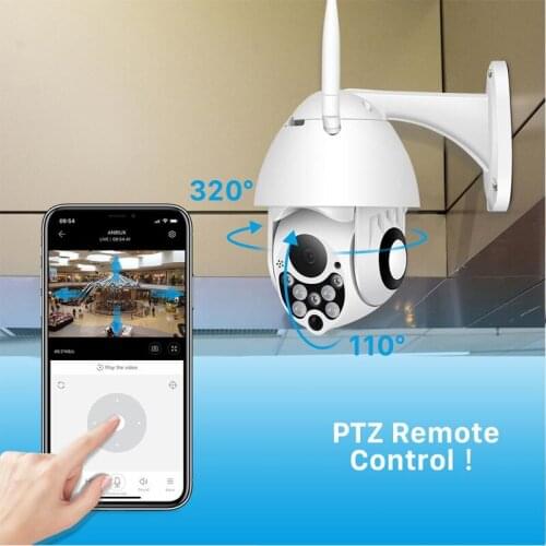 1080P PTZ IP Camera Wifi Outdoor Speed Dome Wireless Security Pan Tilt 4X Digital Zoom 2MP Network CCTV Surveillance