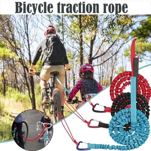Tow Rope - Child Bike Stretch Bungee Cord Pull Behind Attachment Compatible With Hooks For Heavy Duty Car Emergency Off Road
