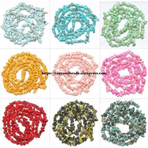 13 Type Freeform Gravel Natural Turquoises Stone Beads In Loose 3-5/5-8/8-12mm Pick Size and Colors