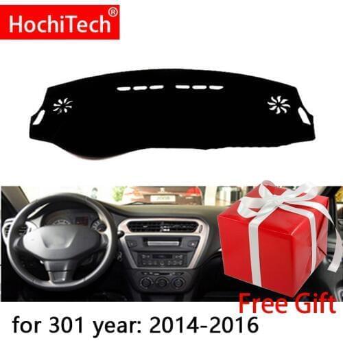 For Peugeot 301 Citroen C-Elysee 12 -18 Right and Left Hand Drive Car Dashboard Covers Mat Shade Cushion Pad Carpets Accessories