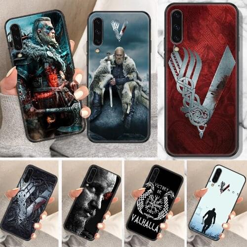 Vikings TV Phone Case For Samsung Galaxy A 10 12 20E 21S 30 32 40 50 51 52 70 71 72 5 6 7 2016 2018 black luxury cell cover art