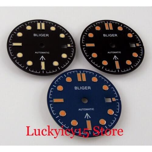 BLIGER New Automatic 31mm Watch Dial Watch Face for MIYOTA 8215 DG MINGZHU 2813 Date Display Window