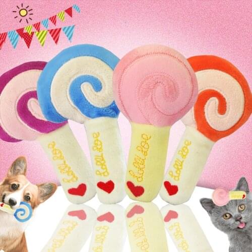 Pet Cat Teaser Lollipop And Cat Paw Shape Flannelette Teaser Bite-resistant Chewing Plush Toy Plaything Pet Interactive Toy