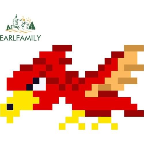 EARLFAMILY 13cm x 8.5cm for Albatoss Pixel Vinyl Car Stickers Camper Waterproof Decal Motorcycle Sunscreen Car Door Protector