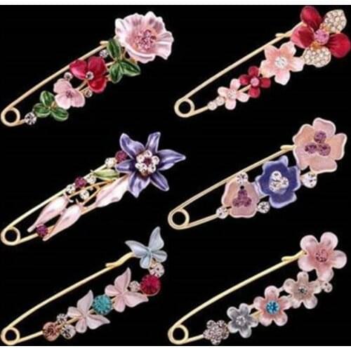 Flowery Fire Butterfly Brooches For Clothes