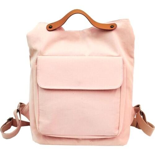 Women Girls Backpack Canvas Shoulder School Travel Bag Student Casual Rucksack 20CA