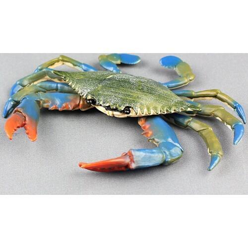 Simulation Red Blue Crab Toy Realistic Sea Animal Model Kids Toy Beach Bar Wall Decor YH-17