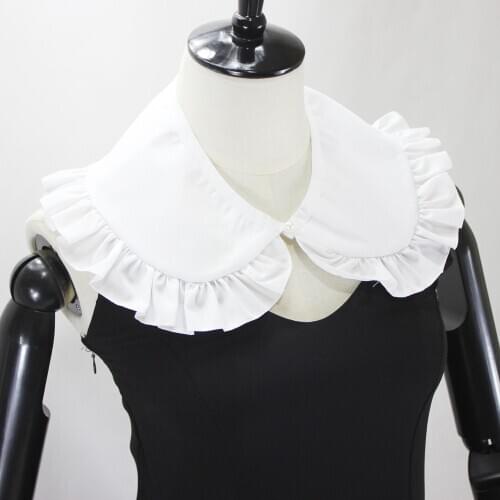 2020 Vintage Cotton Fake Collars for Women Doll Lapel Detachable Collar Sweater Blouse Tops Neck Shawl Wrap Faux False Collars
