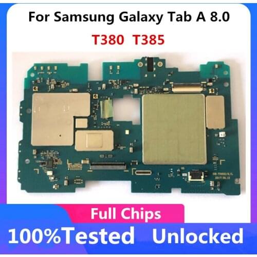 Factory Unlocked For Samsung Galaxy Tab A 8.0 T380 T385 Motherboard EU Version Origina Main Logicboard Full Chips Android System
