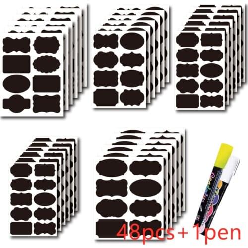 2021 New Kitchen Jar Label Stickers Blackboard Spice Labels Sticker Kitchen Storage Organizer Bottles Label Chalkboard Tag